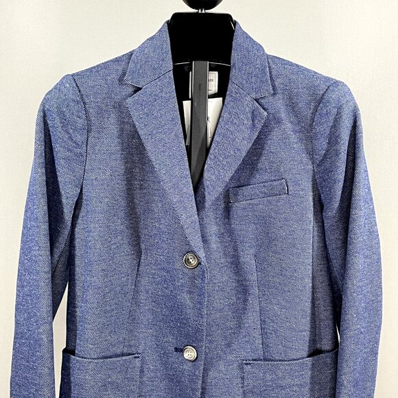 NEW Gap Jacket Womens 0 blue blazer career preppy business academy - Picture 2 of 9